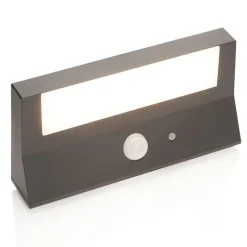 Lindby LED buiten wandlamp Maresia, sensor, antraciet