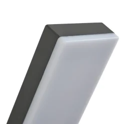 Lindby LED buiten wandlamp Korvik, 26 cm, antraciet, sensor