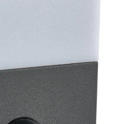 Lindby LED buiten wandlamp Korvik, 26 cm, antraciet, sensor