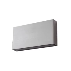 Lindby LED buiten wandlamp Jarte, grijs, metaal, 17cm, IP54