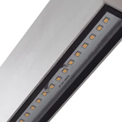 Lindby LED buiten wandlamp Jarte, grijs, metaal, 17cm, IP54