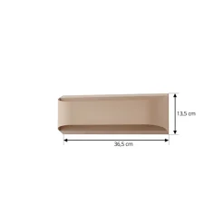 Lindby LED buiten wandlamp Lenore, beige, metaal, 36,5cm