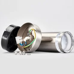 Lindby LED buiten wandlamp Tiberius, roestvrij staal, omhoog/omlaag, IP44