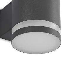 Lindby LED buiten wandlamp Bentlas, antraciet, IP44