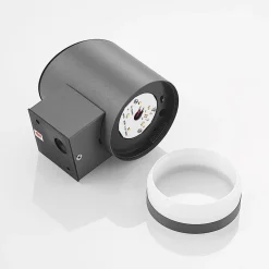 Lindby LED buiten wandlamp Bentlas, antraciet, IP44