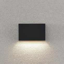 Lindby LED buiten wandlamp Jarte, 20 cm, down, grijs, IP65