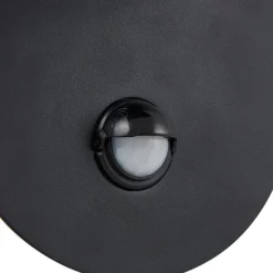 Lindby LED buiten wandlamp Lacie, sensor, zwart/wit, aluminium