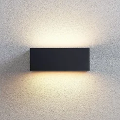 Lindby LED buiten wandlamp Nienke, 23 cm, zeewaterbestendig, IP65