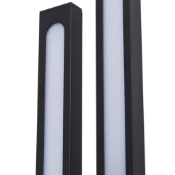 Lindby LED buiten wandlamp Sakari, zwart, aluminium, 59 cm hoog