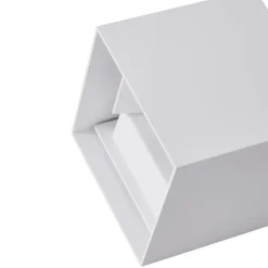 Lindby LED buiten wandlamp Nivar, hoekig, wit, metaal, IP54