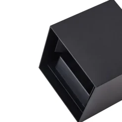 Lindby LED buiten wandlamp Nivar, hoekig, zwart, IP54