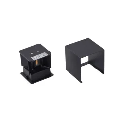 Lindby LED buiten wandlamp Nivar, hoekig, zwart, IP54