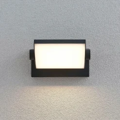 Lindby LED buiten wandlamp Sherin, set van 2, draaibaar