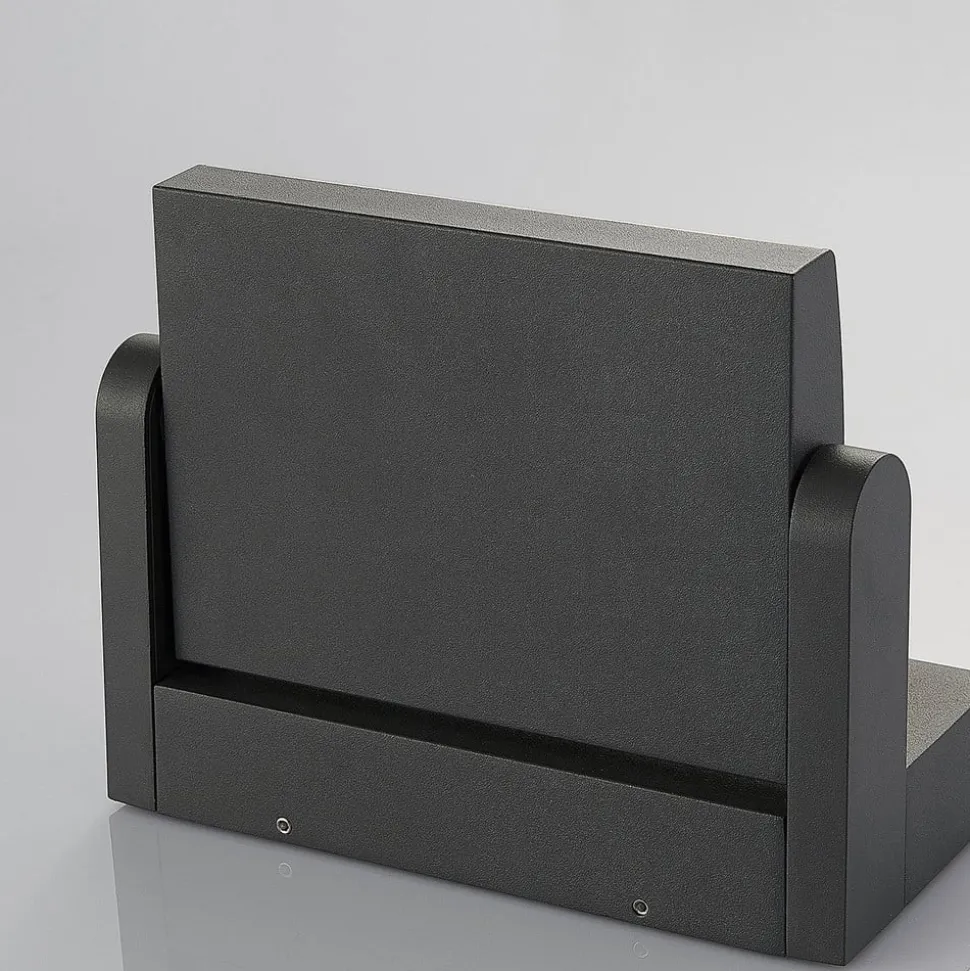 Lindby LED buiten wandlamp Sherin, set van 2, draaibaar