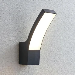 Lindby LED buiten wandlamp Ilvita, antraciet, metaal, IP54