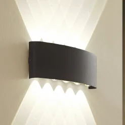 Lindby LED buiten wandlamp Ithan, 5-lamps, antraciet, metaal