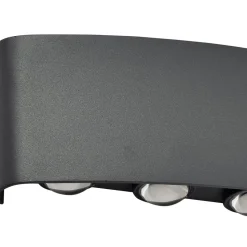 Lindby LED buiten wandlamp Ithan, 5-lamps, antraciet, metaal