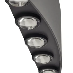 Lindby LED buiten wandlamp Ithan, 5-lamps, antraciet, metaal