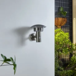 Lindby LED buiten wandlamp Lillie, sensor, hoogte 19cm