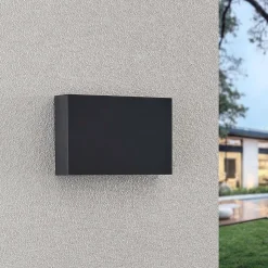 Lindby LED buiten wandlamp Jarte, set van 3, omhoog/omlaag, IP65