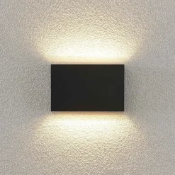 Lindby LED buiten wandlamp Jarte, set van 3, omhoog/omlaag, IP65