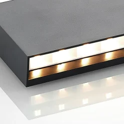 Lindby LED buiten wandlamp Jarte, set van 3, omhoog/omlaag, IP65