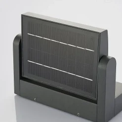 Lindby LED buiten wandlamp Sherin, antraciet, sensor