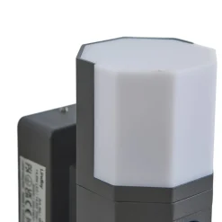 Lindby LED buiten wandlamp Alaric, aluminium, antraciet, sensor