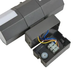 Lindby LED buiten wandlamp Alaric, aluminium, antraciet, sensor