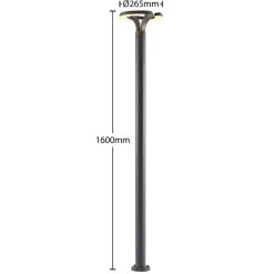 Lindby LED buitenlamp Keily, cirkel, antraciet, metaal