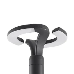 Lindby LED buitenlamp Keily, cirkel, antraciet, metaal