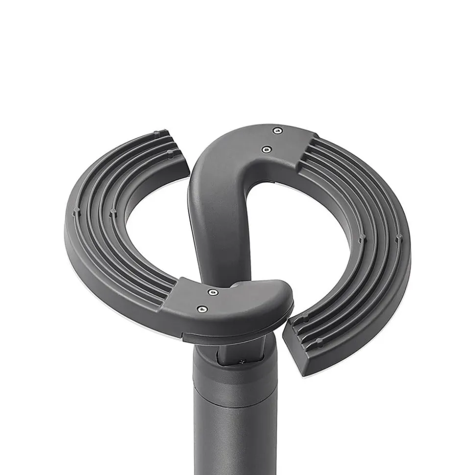 Lindby LED buitenlamp Keily, cirkel, antraciet, metaal