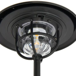 Lindby LED buitenlamp Ketil, zwart, grondspies, batterij