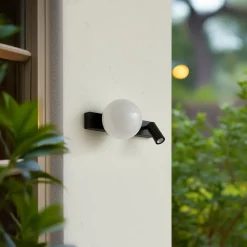 Lindby LED buitenwandlamp Larcie, 2-lamps, sensor