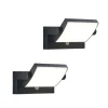 Lindby LED buitenwandlamp Sherin, set van 2, draaibaar, sensor