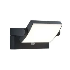Lindby LED buitenwandlamp Sherin, set van 2, draaibaar, sensor