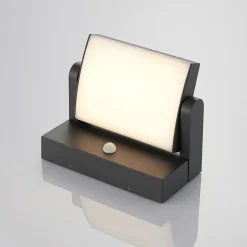 Lindby LED buitenwandlamp Sherin, set van 2, draaibaar, sensor