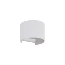 Lindby LED buitenwandlamp Nivar, rond, wit, metaal, IP54