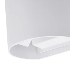 Lindby LED buitenwandlamp Nivar, rond, wit, metaal, IP54