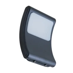 Lindby LED buitenwandlamp Radane, donkergrijs, hoekig, IP54