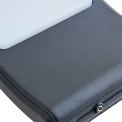 Lindby LED buitenwandlamp Radane, donkergrijs, hoekig, IP54