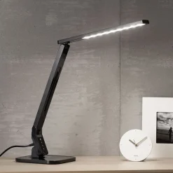 Lindby LED bureaulamp Eleni, zwart, CCT, dimbaar