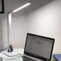 Lindby LED bureaulamp Eleni, wit, CCT, dimbaar