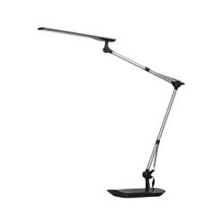 Lindby LED bureaulamp Felipe, zwart, klemvoet