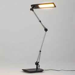Lindby LED bureaulamp Felipe, zwart, klemvoet