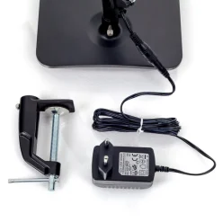 Lindby LED bureaulamp Felipe, zwart, klemvoet