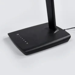 Lindby LED bureaulamp Kuno, zwart, USB, touchdimmer