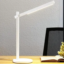 Lindby LED bureaulamp Loretta, hoogte 43 cm, wit, CCT