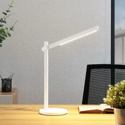 Lindby LED bureaulamp Loretta, hoogte 43 cm, wit, CCT