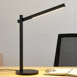 Lindby LED bureaulamp Loretta, 43 cm, zwart, CCT